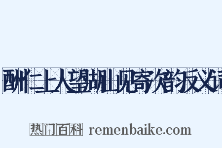 酬仁上人望湖山见寄次韵反义词是什么意思的图片